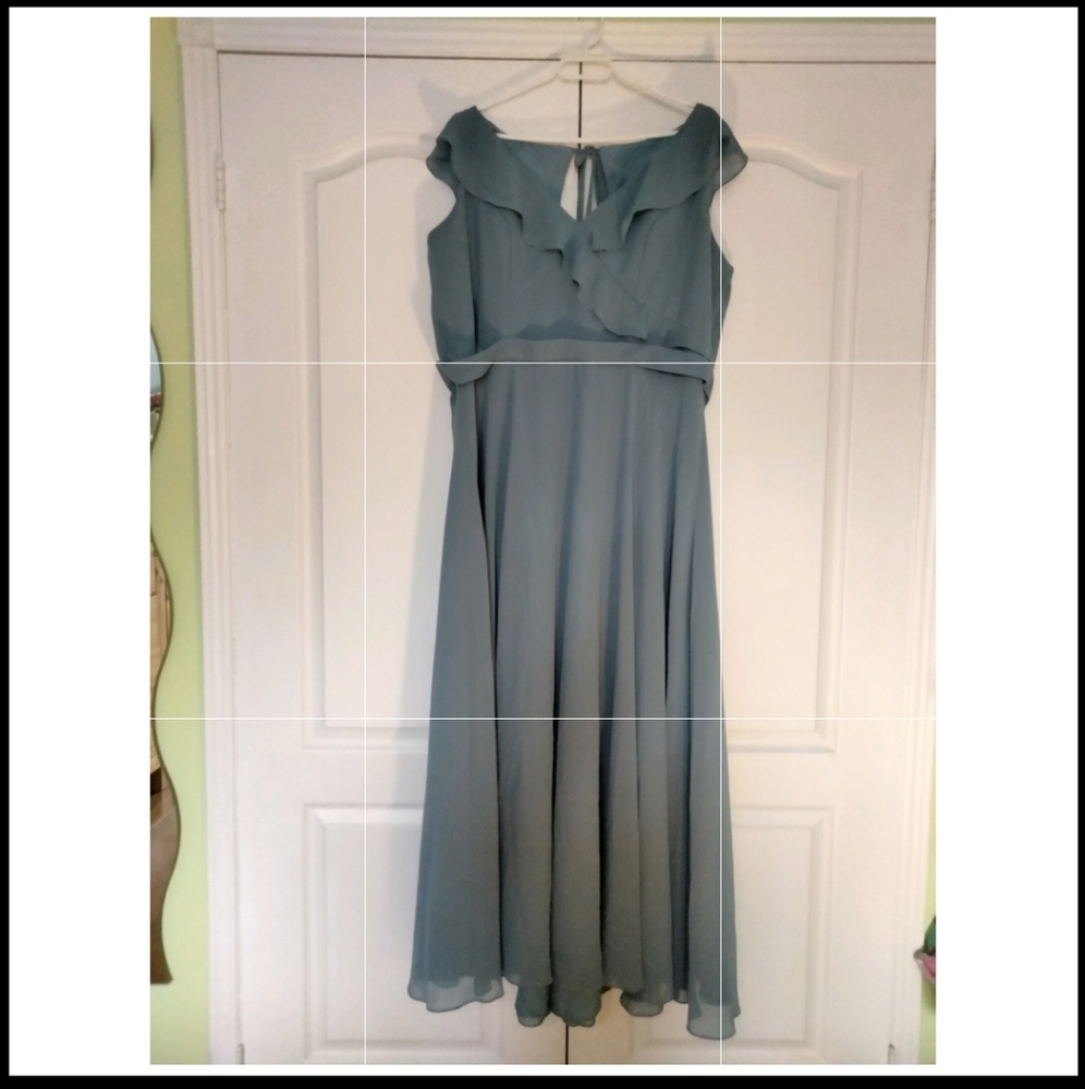 Mori Lee Madeline Gardner, bridesmaid dress, powder blue, size 22/24